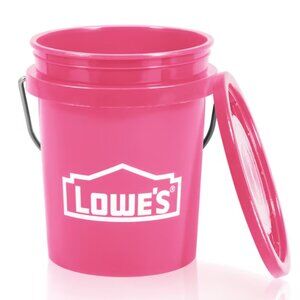 Lowe's mini Pink Buckets w/ Lids set of 10